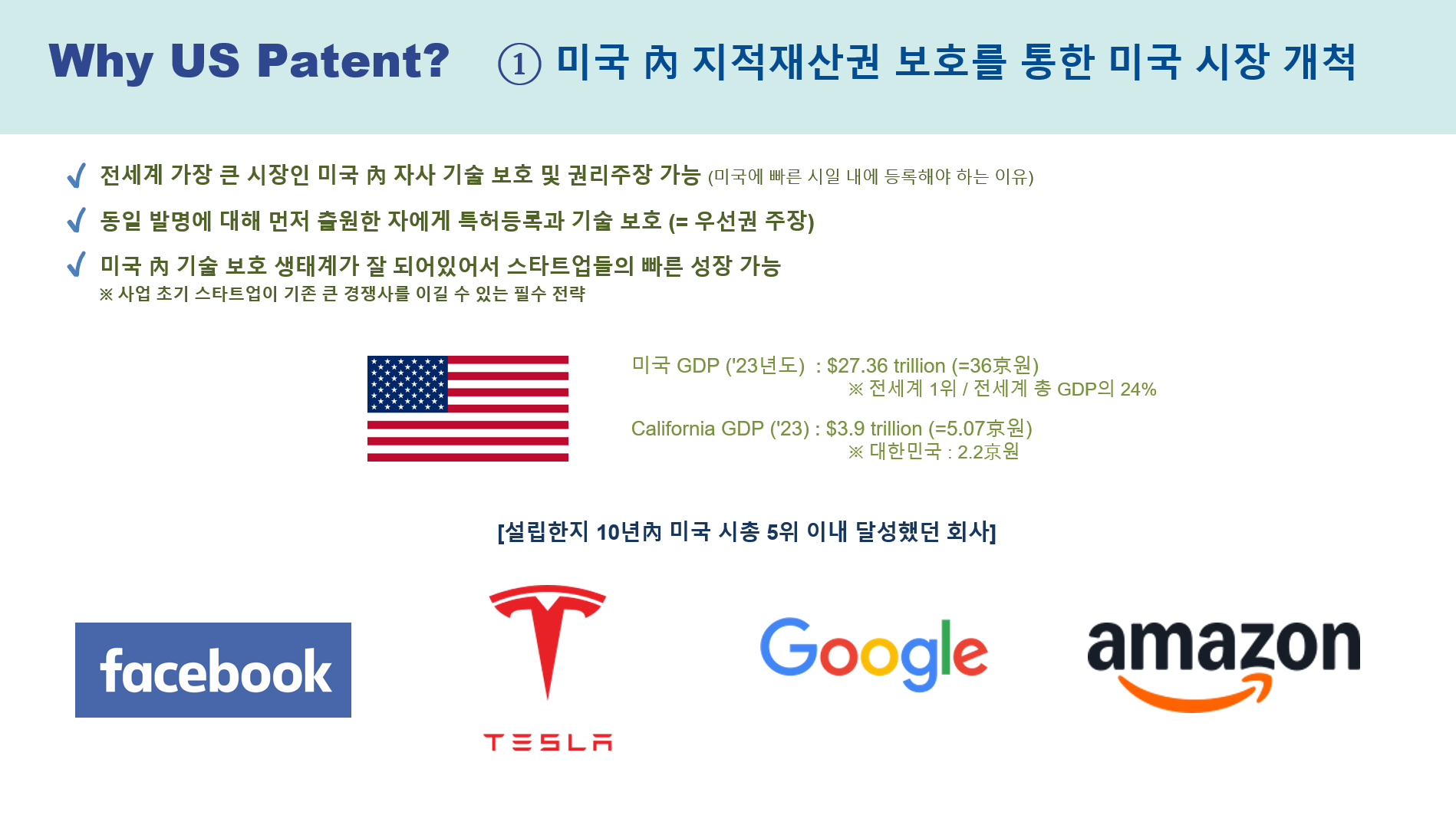 Why US patent - 지적재산권 보호를 통한 미국 시장 개척
